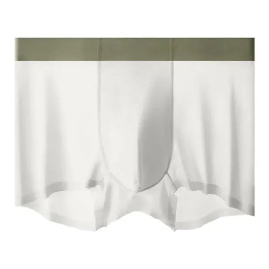 Men's ice silk antibacterial briefs 4-pack, ultra-thin seamless design for all-day breathability