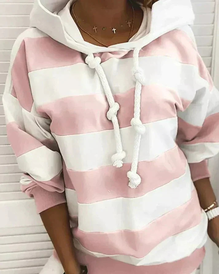 Lara unisex hoodie neutral-tone relaxed fit pullover with kangaroo pocket for all-season everyday wear