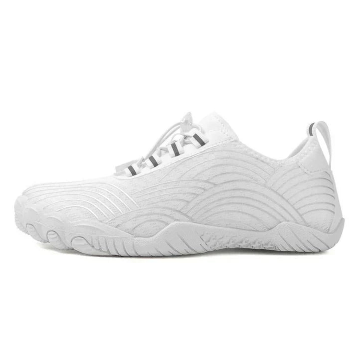 Men's gray lightweight barefoot grounding shoes flexible sole casual hiking earth footwear