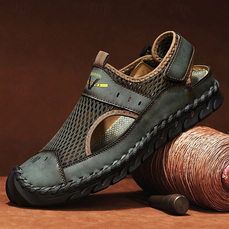 Men's lightweight mesh sandals breathable ergonomic sole everyday comfort open toe casual footwear