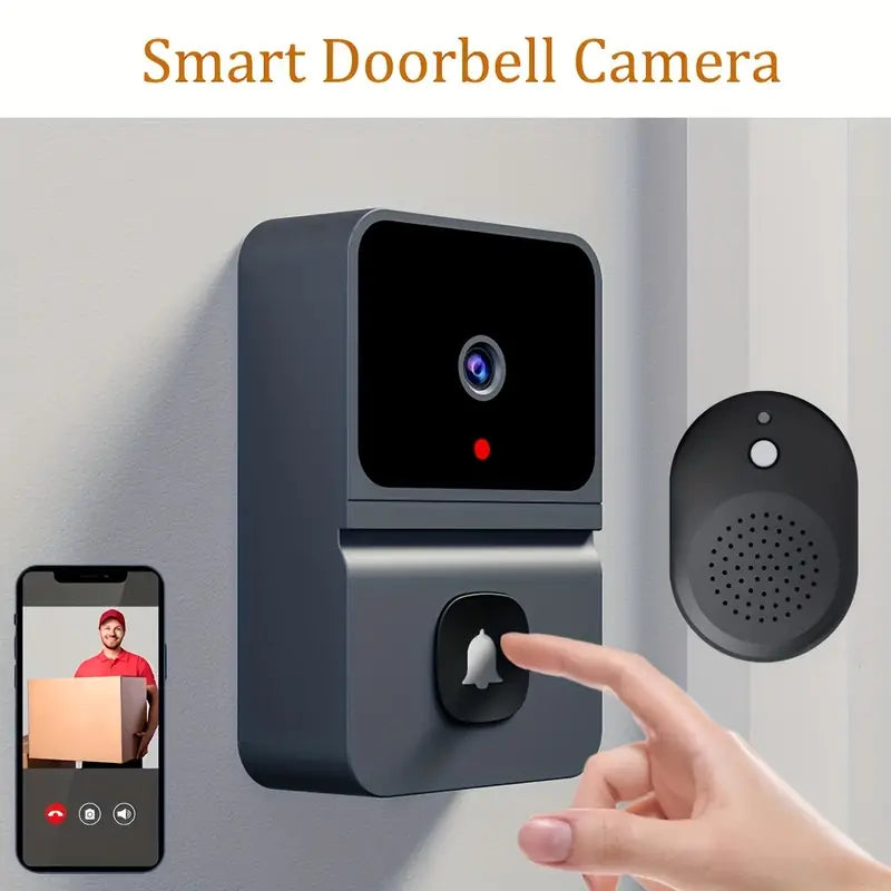 SmartGuard wireless WiFi video doorbell 1080p HD night vision two-way audio battery-powered