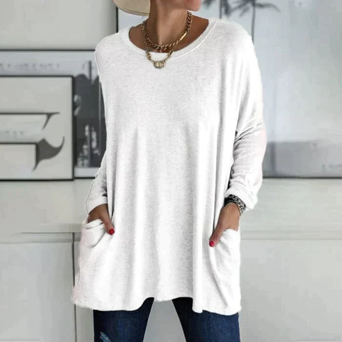 Ruby | Women's Oversized Long Sleeve Tunic Top with Pockets