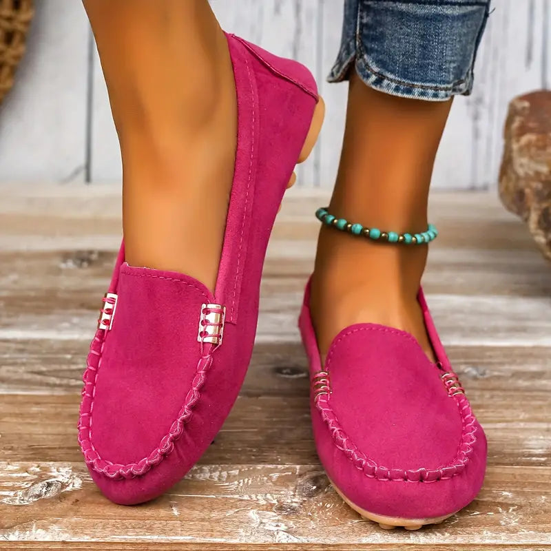 Penny | Women's Suede Slip On Loafers Flat Casual Shoes