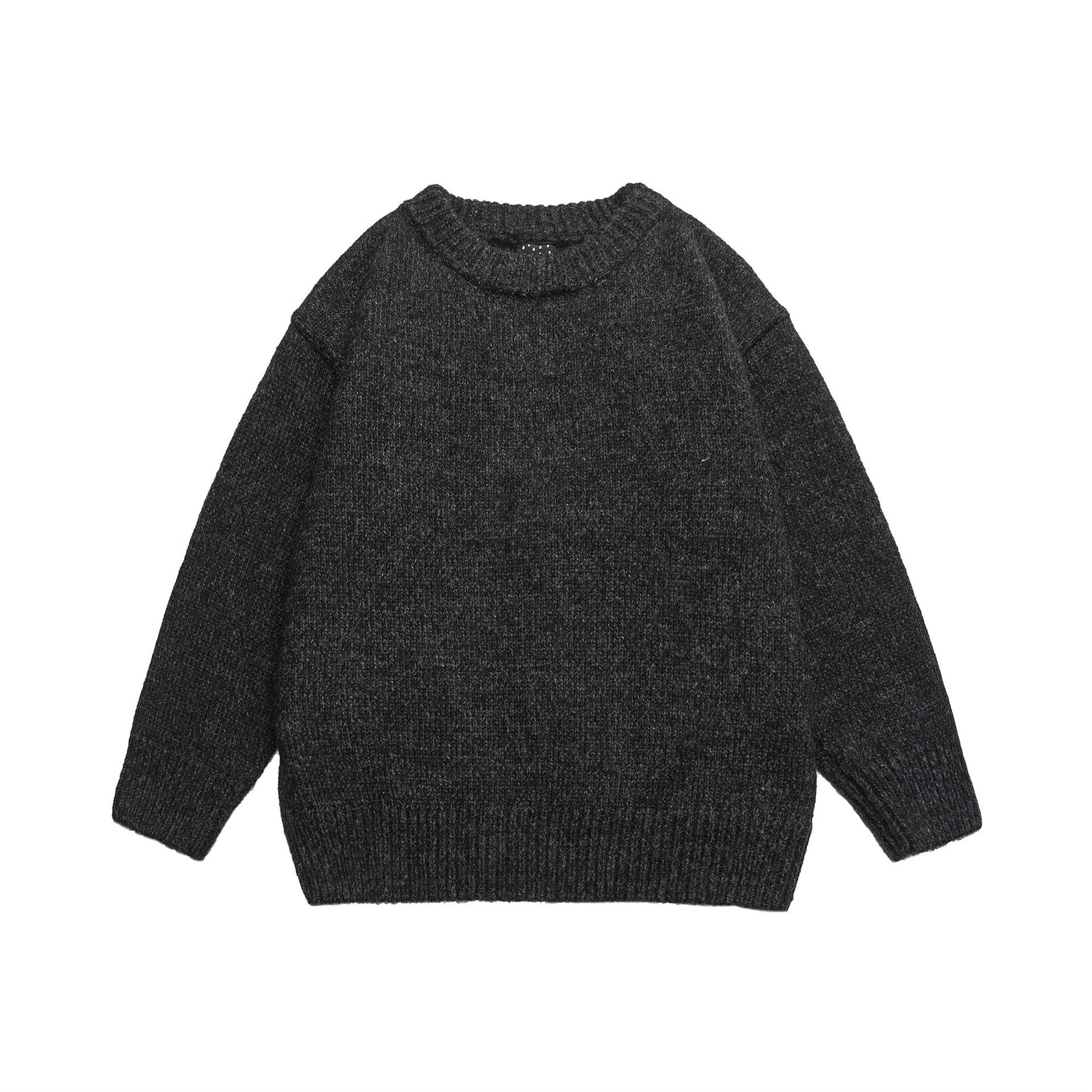 Men's classic straight-fit wool sweater in neutral tones, premium warmth for everyday versatile style