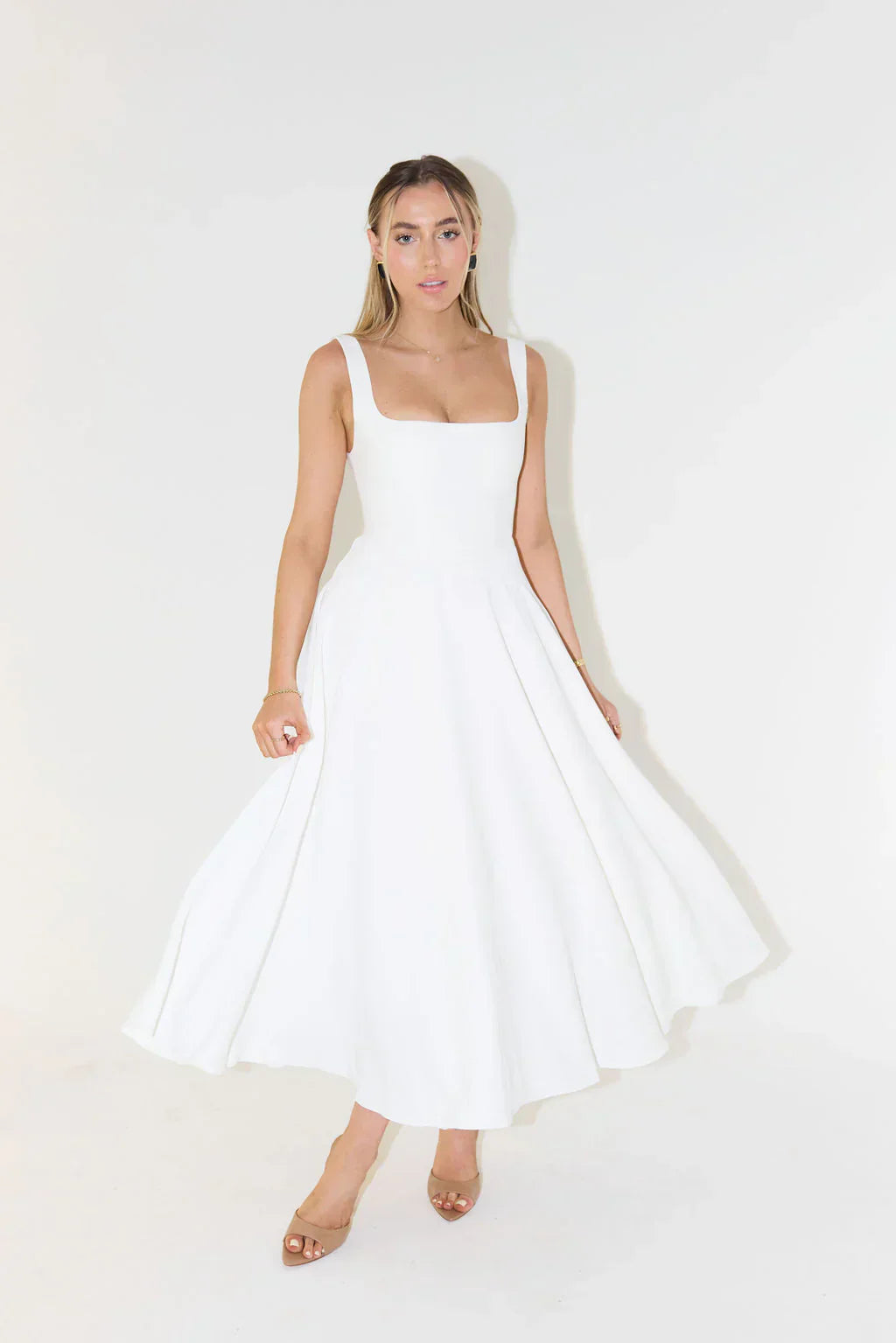 Kayla women's fitted square neck dress timeless elegance polished silhouette for all occasions