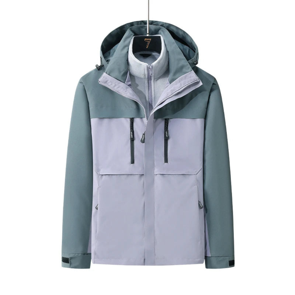 Women's structured fit ski jacket soft color palette insulated warmth for active outdoor winter wear