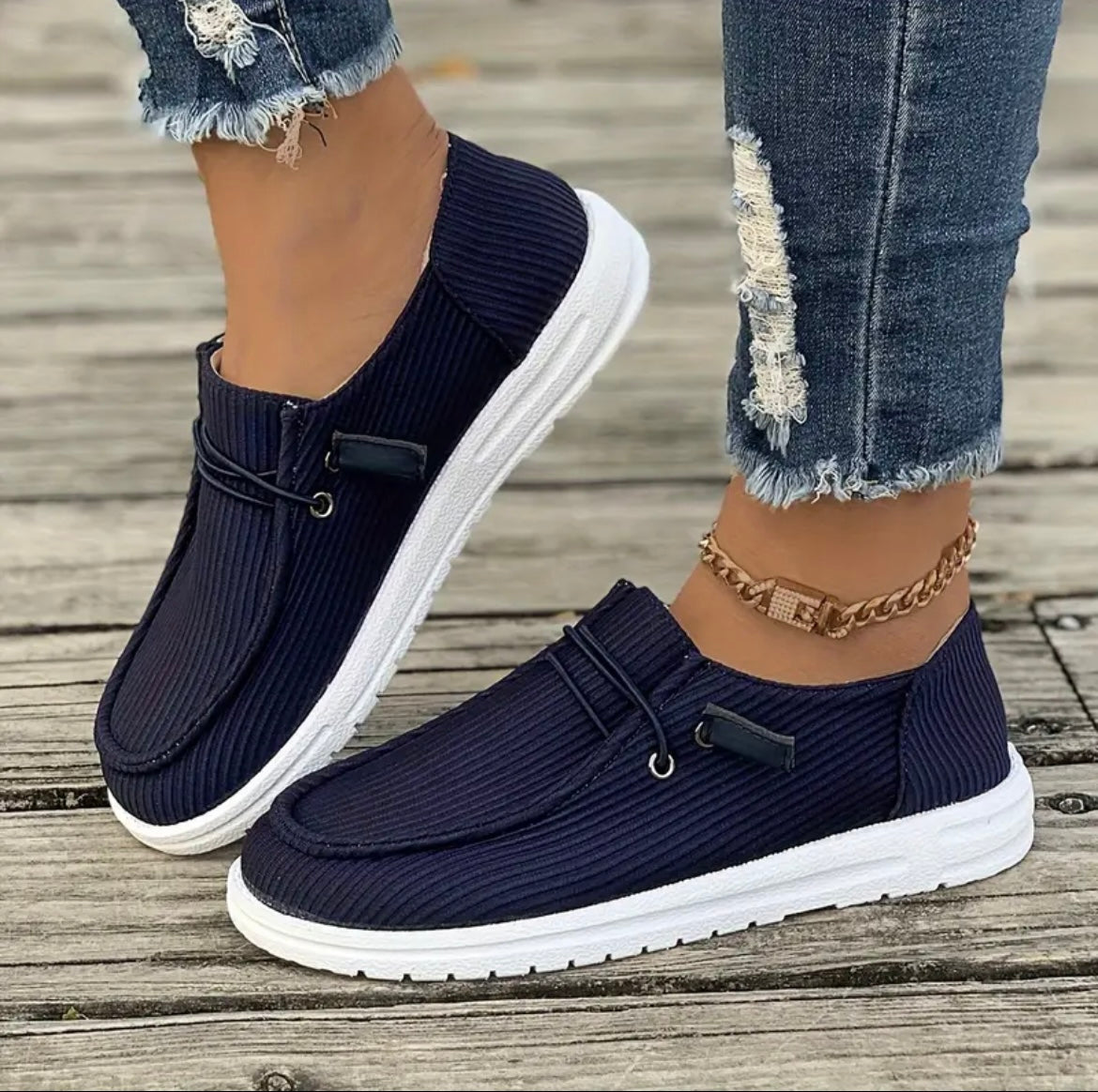 Women's slip-on shoes breathable mesh upper cushioned sole elegant everyday comfort style