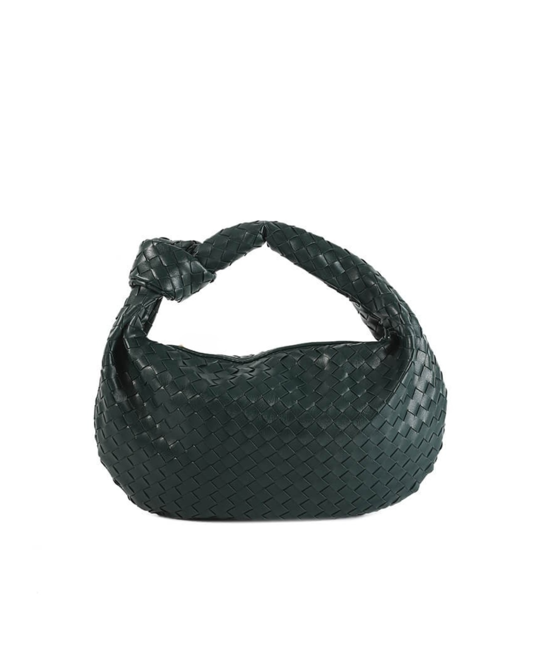 Verona woven knot bag minimalist sculptural texture neutral grab-and-go structured silhouette