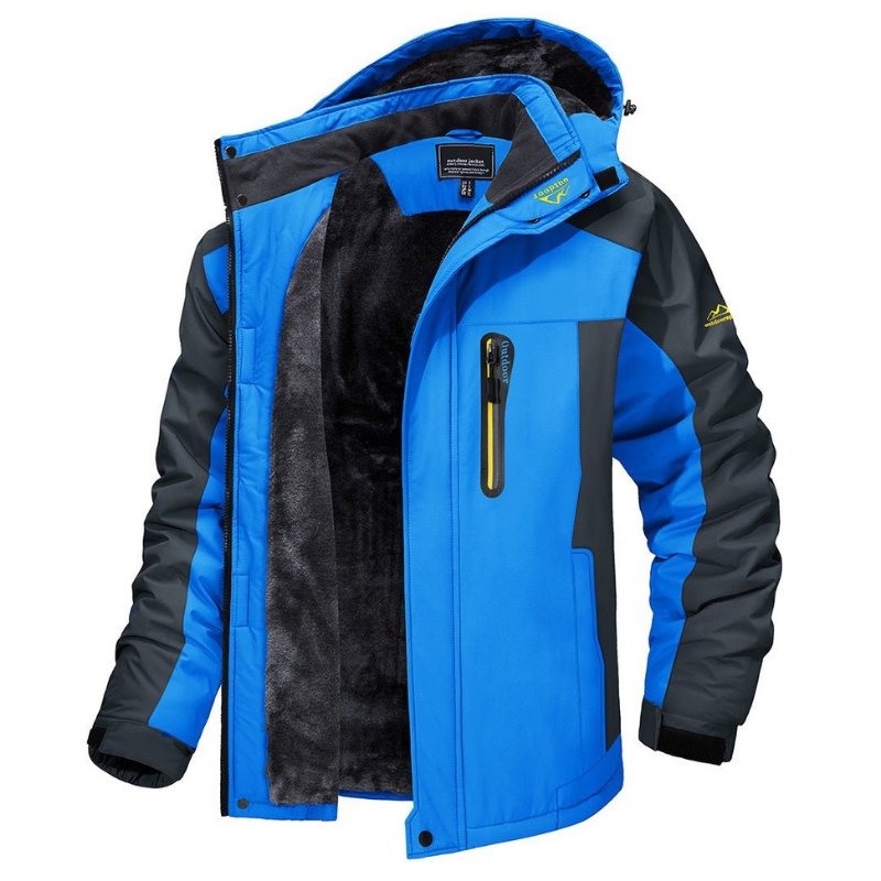 Unisex waterproof insulated winter coat cotton blend regular fit for all-weather warmth