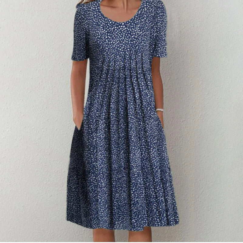Margaux women's elegant navy ceremony gown soft breathable fabric refined silhouette formal dress