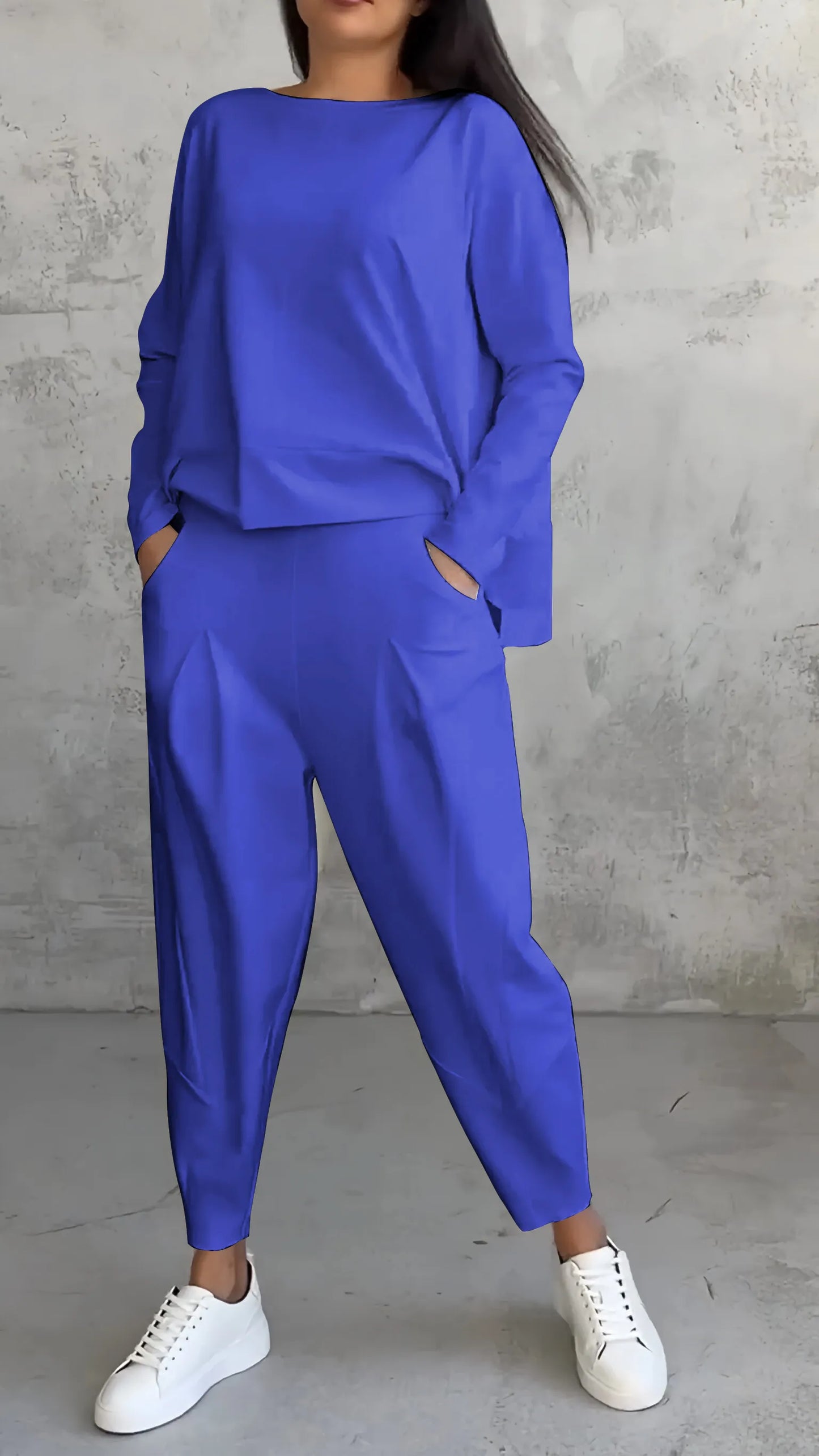 Beatrix ivory cotton 2-piece women's set with relaxed silhouette and elegant everyday versatility