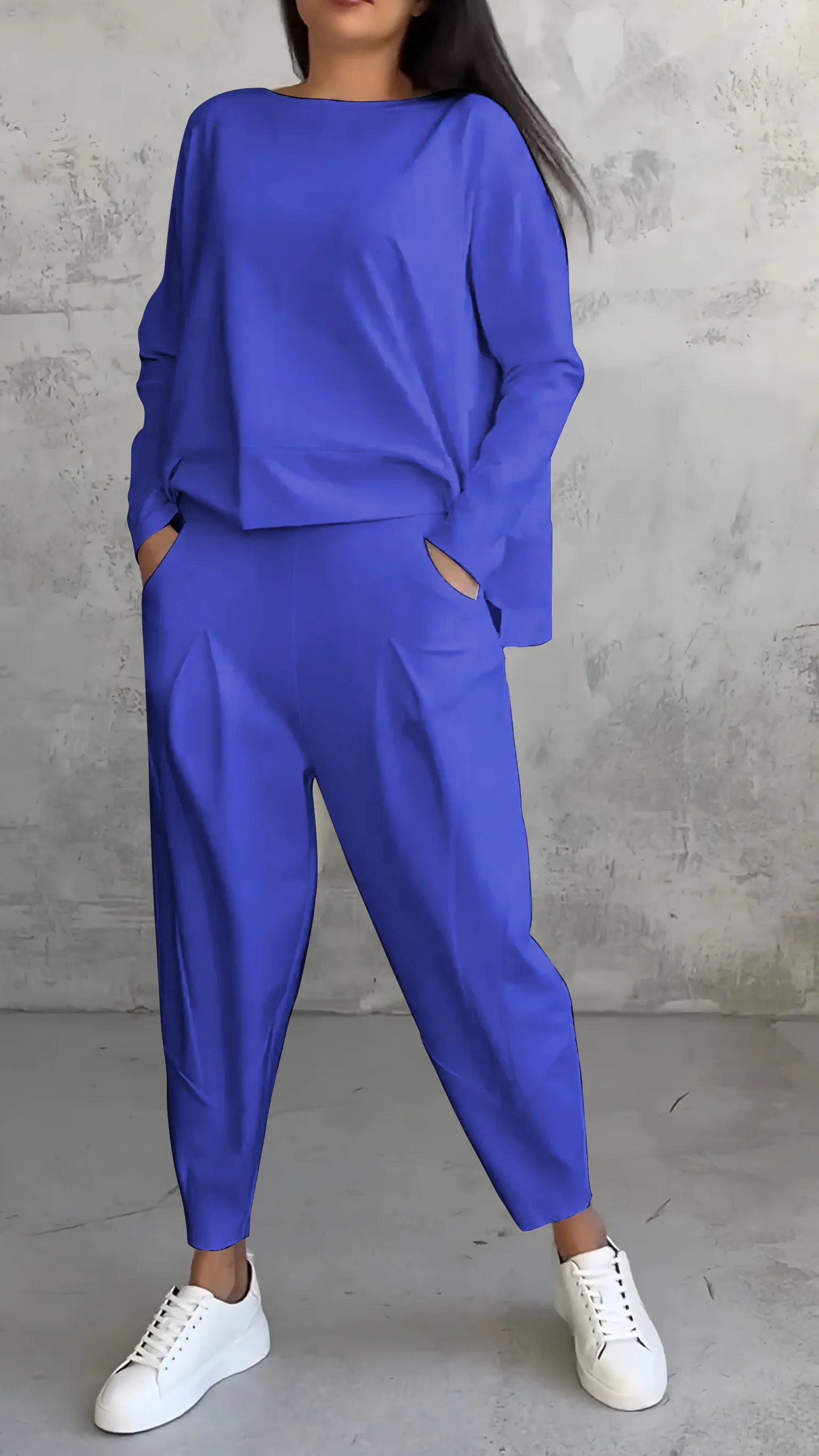 Beatrix ivory cotton 2-piece women's set with relaxed silhouette and elegant everyday versatility