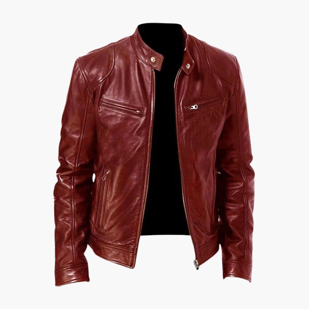 Men's lined jacket standard fit adjustable cuffs front zip versatile everyday outerwear