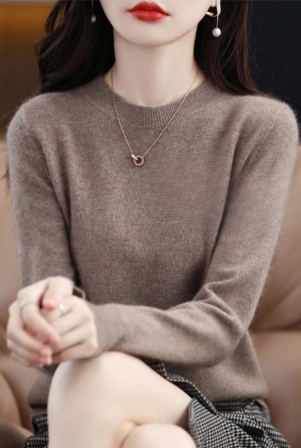Daina women's classic wool sweater breathable cozy knit timeless everyday comfort