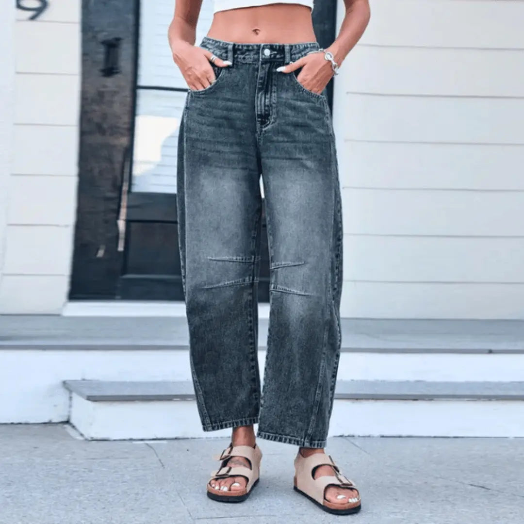 Claudia relaxed straight-leg jeans women vintage wash ultra-soft denim everyday comfort fit
