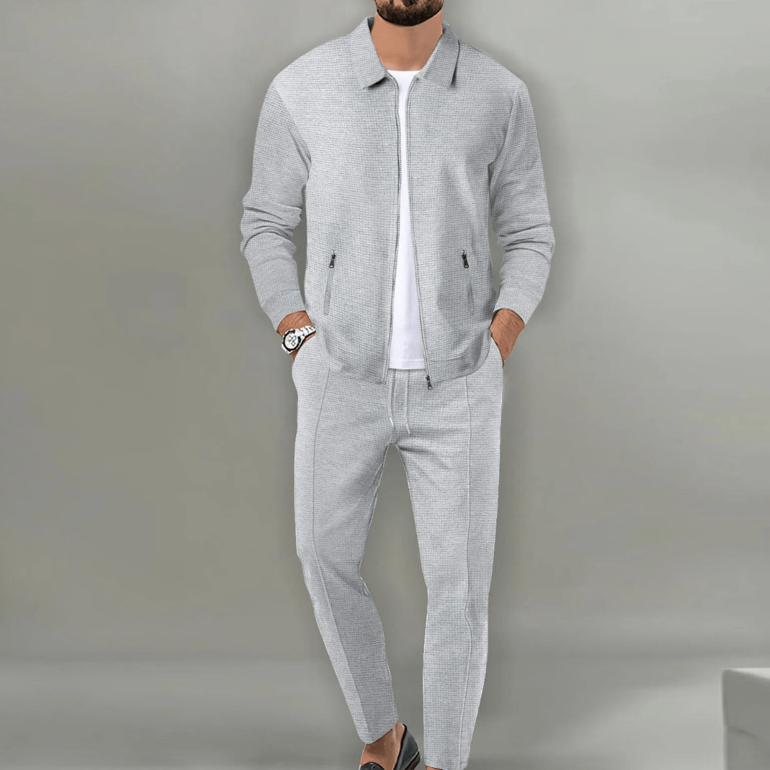 Felix men's casual wool blend vest and pants set, tailored slim fit, refined contemporary silhouette