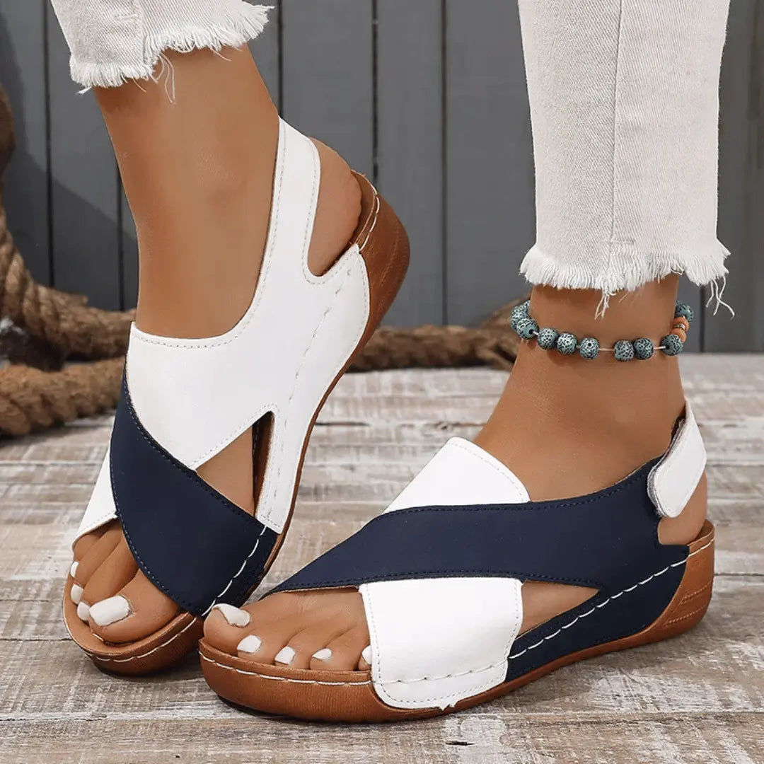 Women's Nina orthopedic wedge sandals with arch support cushioned sole all-day comfort stylish look