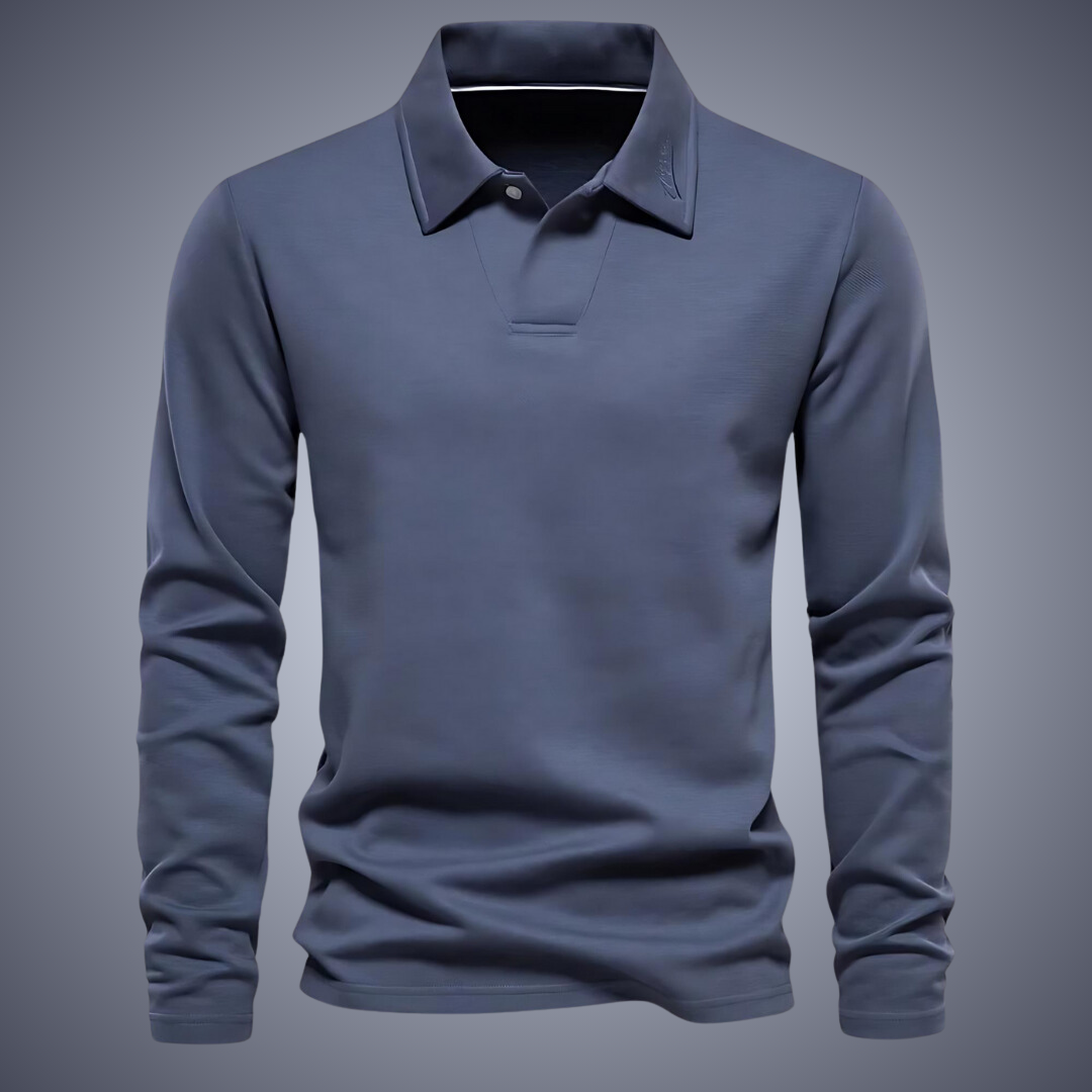 Men's casual cotton polo shirt regular fit breathable versatile all-season wardrobe essential