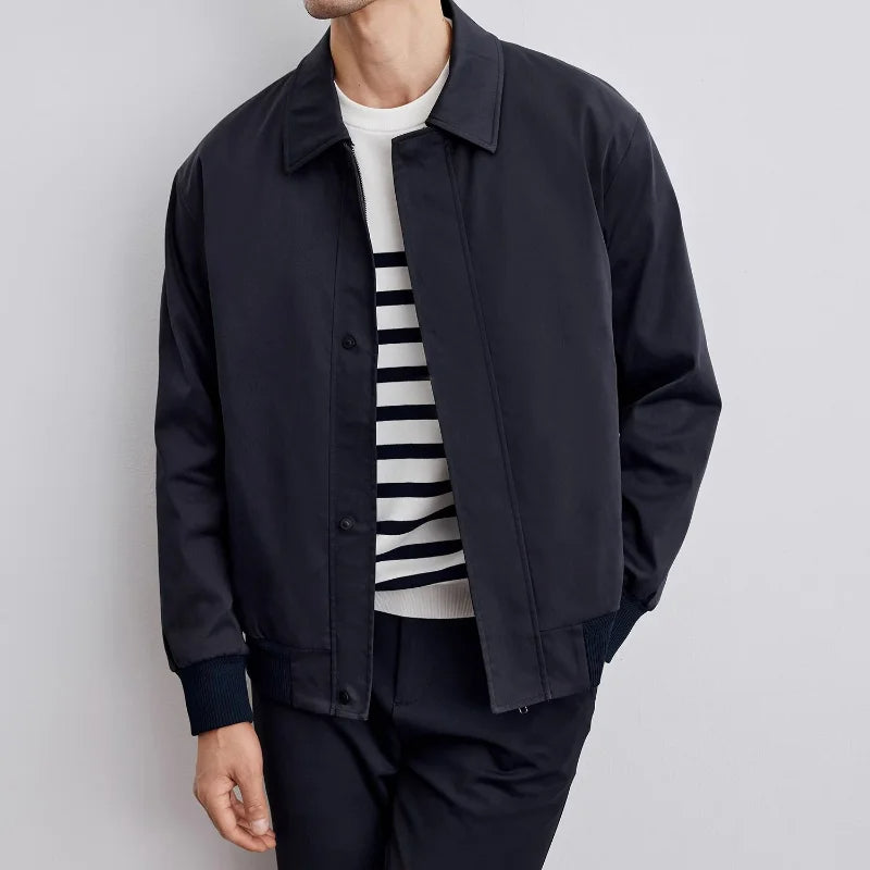 Harrington lightweight relaxed-fit jacket with classic pointed collar for everyday casual style