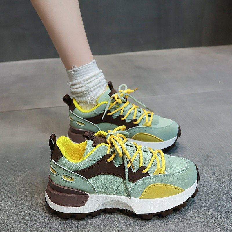 Women's colorful casual sneakers with bright color-pop accents and contemporary everyday comfort design