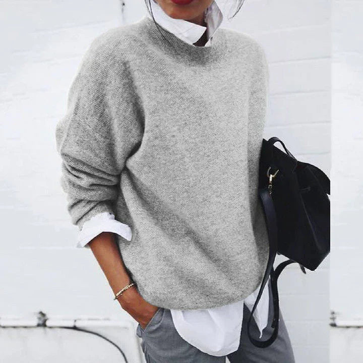 Women's premium cashmere sweater soft knitwear trendy colorways durable easy-care contemporary fit