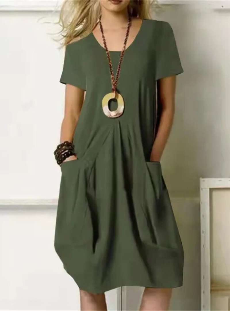 Carine women's casual relaxed fit dress, soft breathable fabric with flattering silhouette
