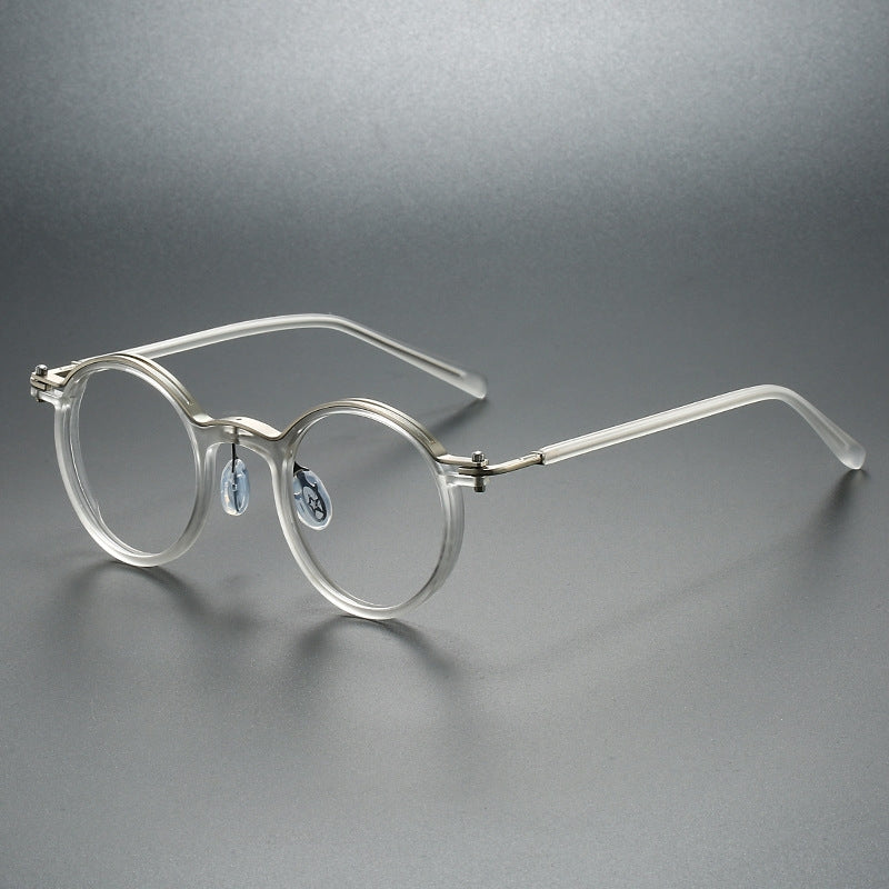 Calen rounded acetate reading glasses with HD scratch-resistant lenses for all-day comfort