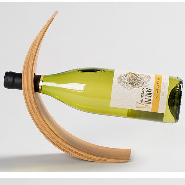 Minimalist Bamboo Curved Wine Holder - Urbann-Vibe