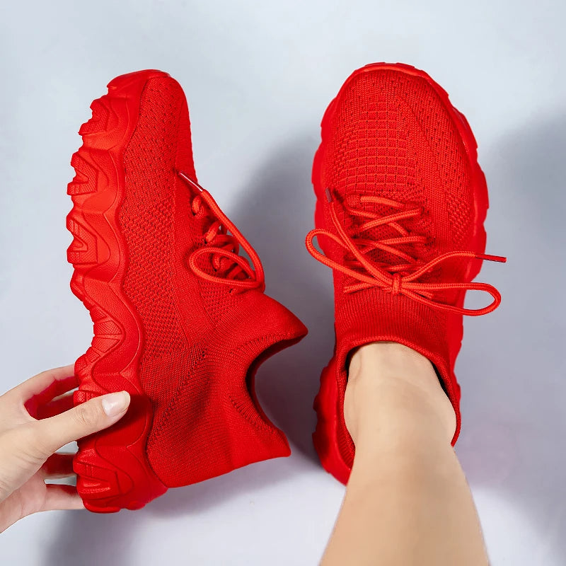 Xeon white performance sneaker precision-knit mesh upper sculpted wave outsole athletic cushioned