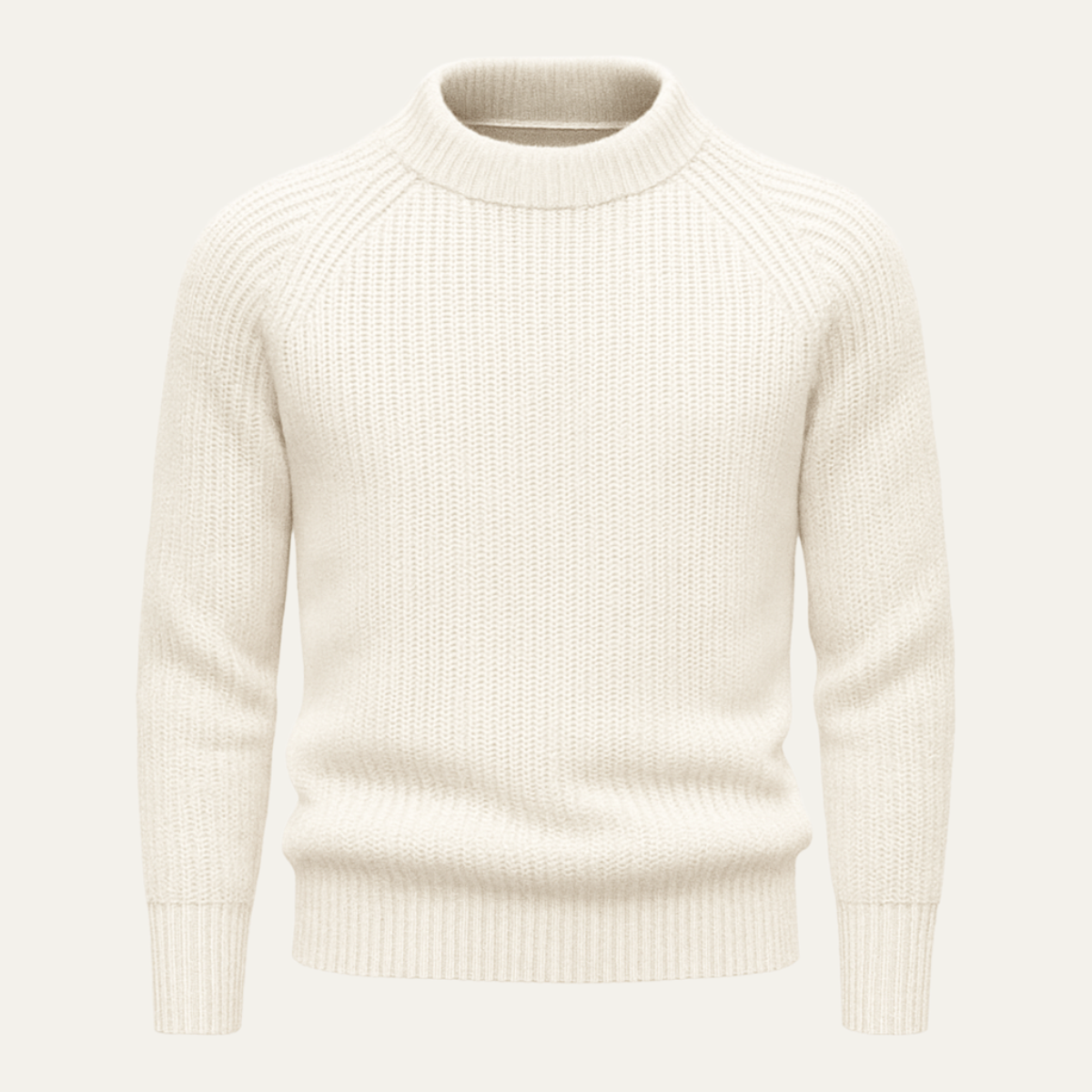 Men's 100% cashmere crewneck sweater regular fit with ribbed texture for timeless luxury warmth
