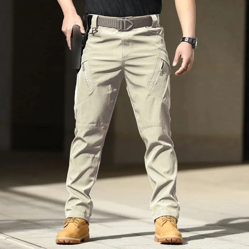 Highland Tactical camo cargo pants with MilSpec ripstop stretch fabric and integrated stretch panels