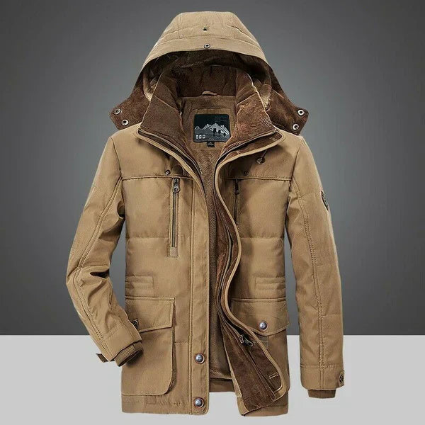 Men's SHELDON heavy-duty weatherproof winter jacket, insulated fit for cold-weather warmth and mobility