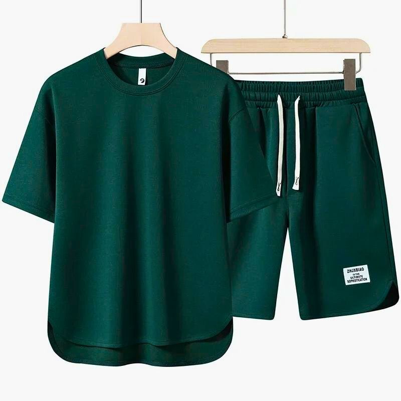Women's oversized two-piece tee and shorts set soft lightweight fabric relaxed silhouette warm weather