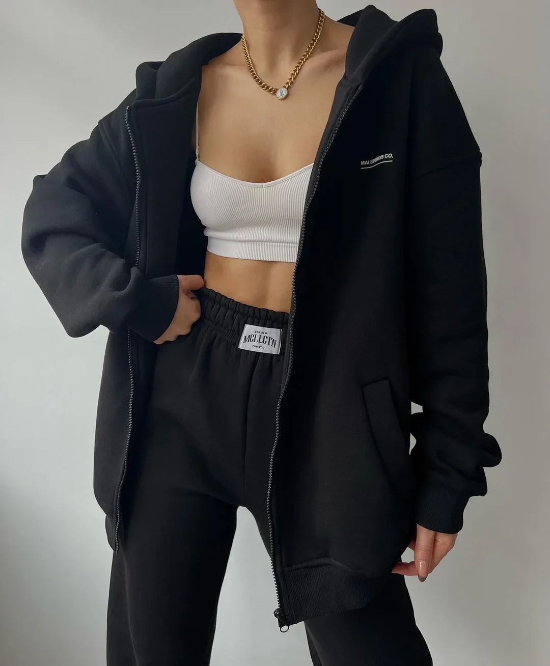 Heather gray ultra-soft cotton blend hoodie and jogger lounge set with relaxed fit