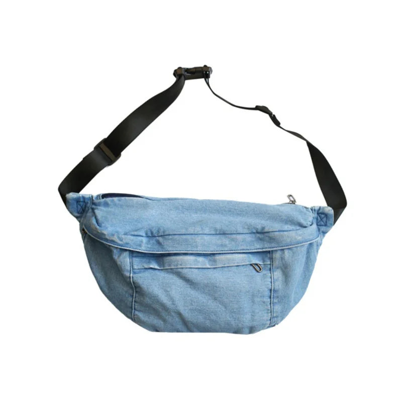 Large banana bag beige casual fanny pack adjustable strap generous storage daily outings