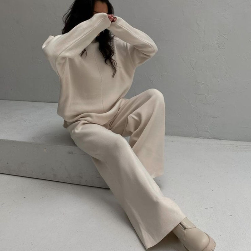 Mika women's coordinated sweater and pants set soft breathable fabric cozy winter loungewear