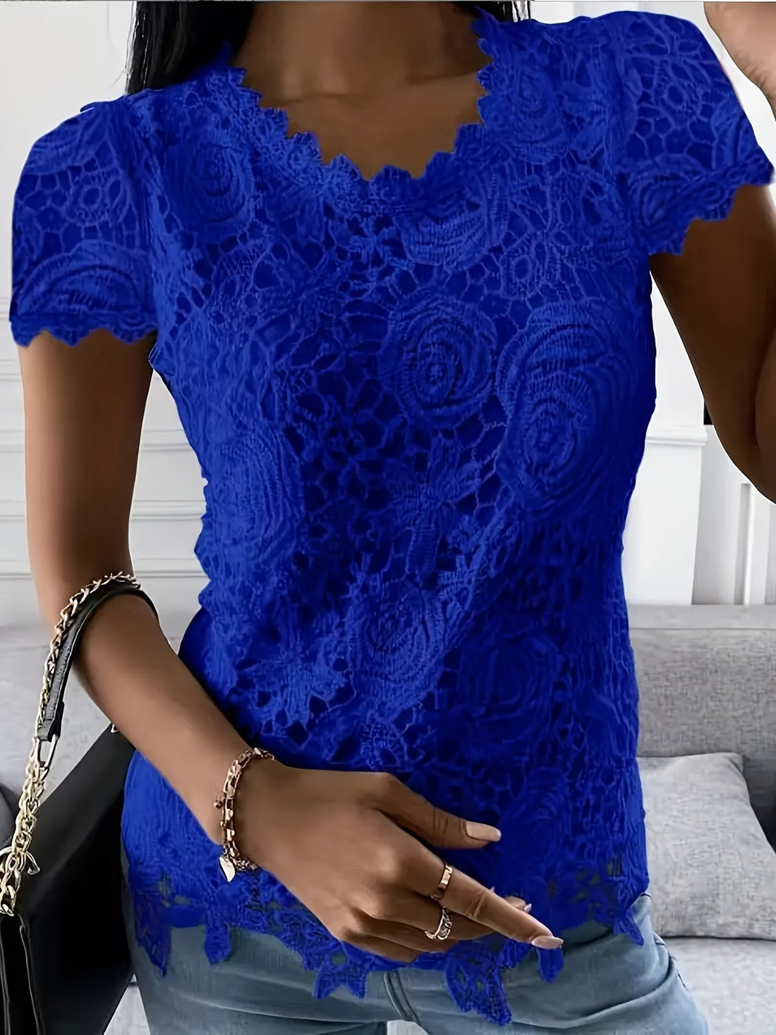 White lace blouse women elegant silhouette delicate floral lace detailing timeless romantic everyday wear