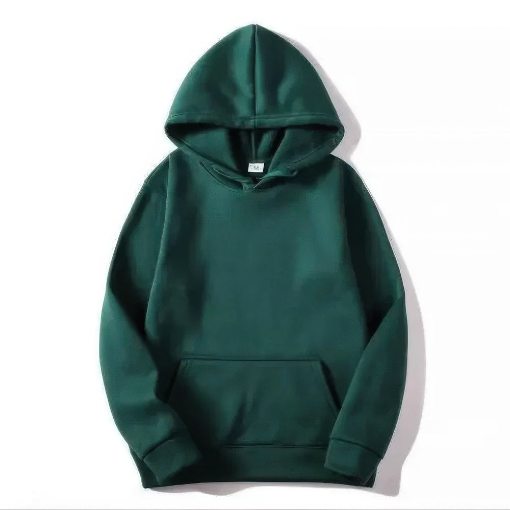 Ezra unisex basic hoodie in neutral tones, relaxed fit with drawstring hood for casual everyday wear