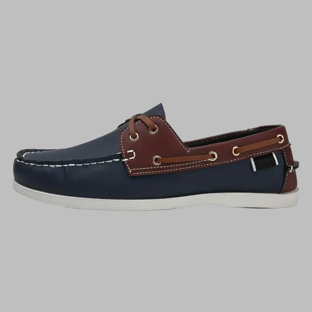 Jack men's classic tan leather boat shoes with premium upper, versatile slip-on style for all-day comfort