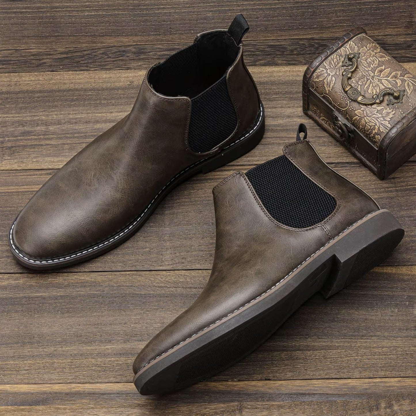 Belmont unisex vegan leather Chelsea boot slip-resistant sleek modern design all-day comfort