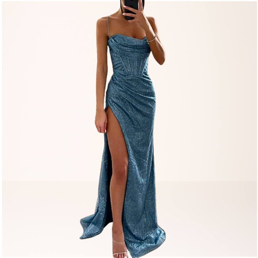 Lola black elegant evening dress women tailored silhouette formal occasion superior comfort