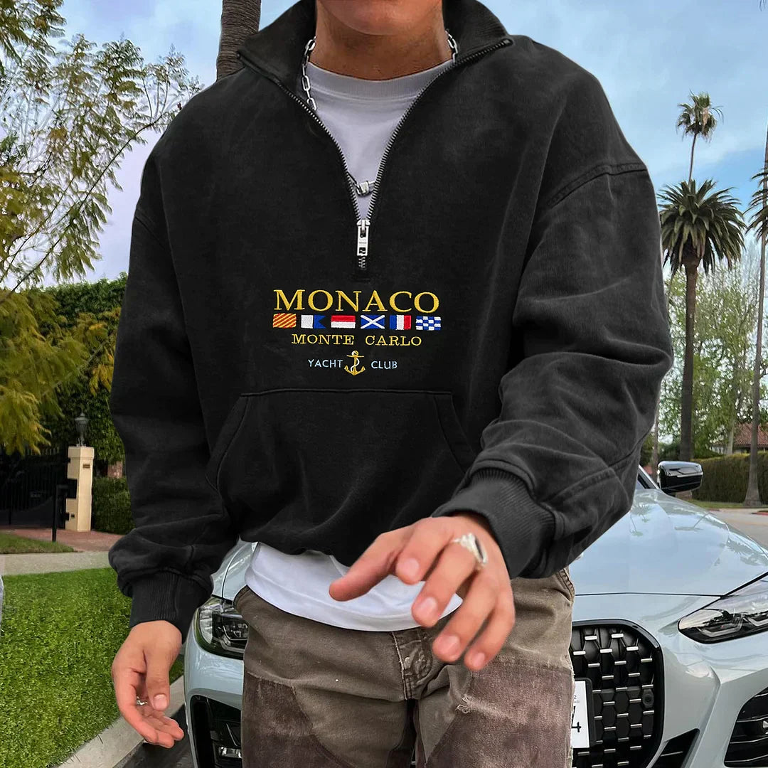 Men's premium cotton hooded sweatshirt, versatile cozy pullover for casual and polished everyday wear