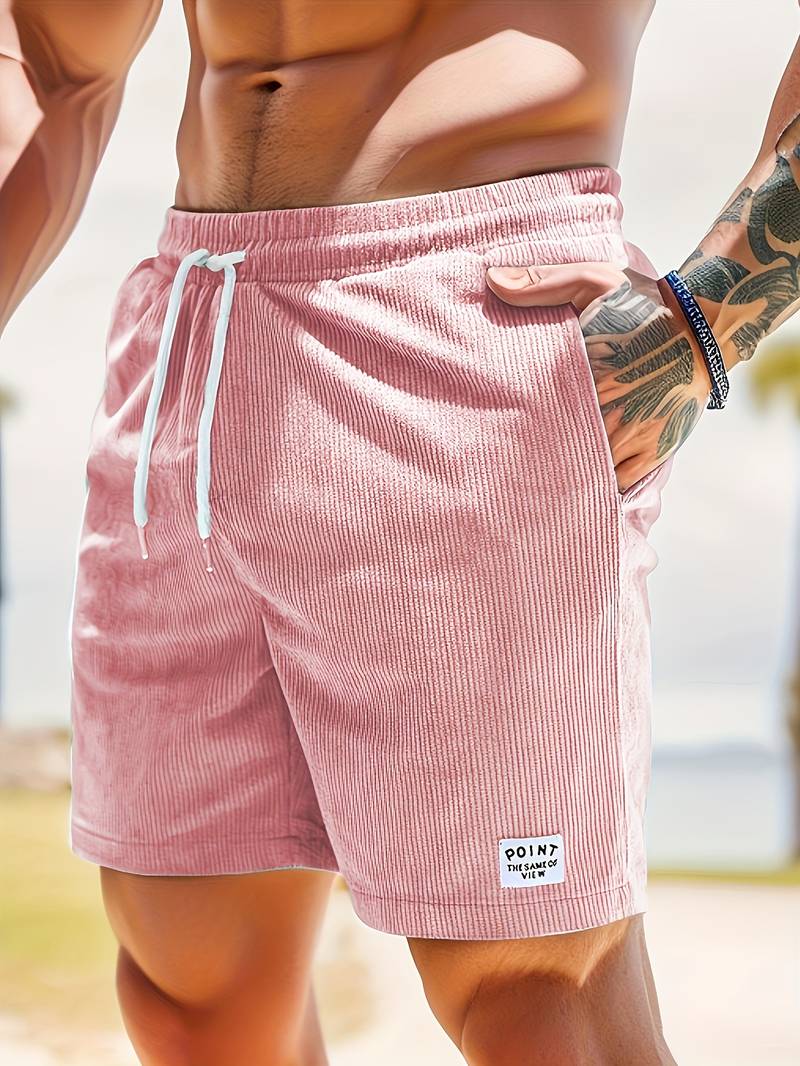 Men's Mason relaxed swim shorts blue patterned design with freedom of movement comfort
