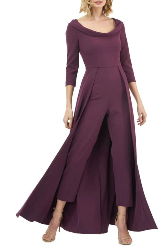Kay Unger 5541104 Long 3/4 Sleeve Jumpsuit Formal - Urbann-Vibe