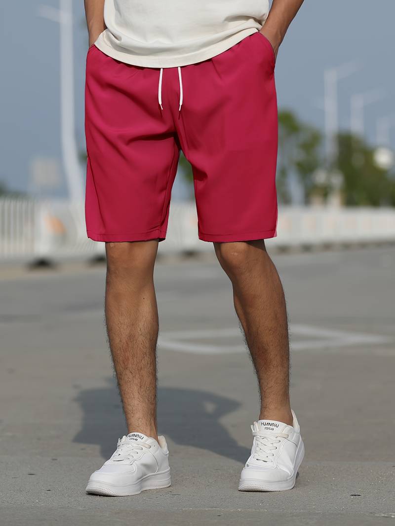 Men's graphic drawstring shorts bold colorful print relaxed fit adjustable waist premium comfort casual wear