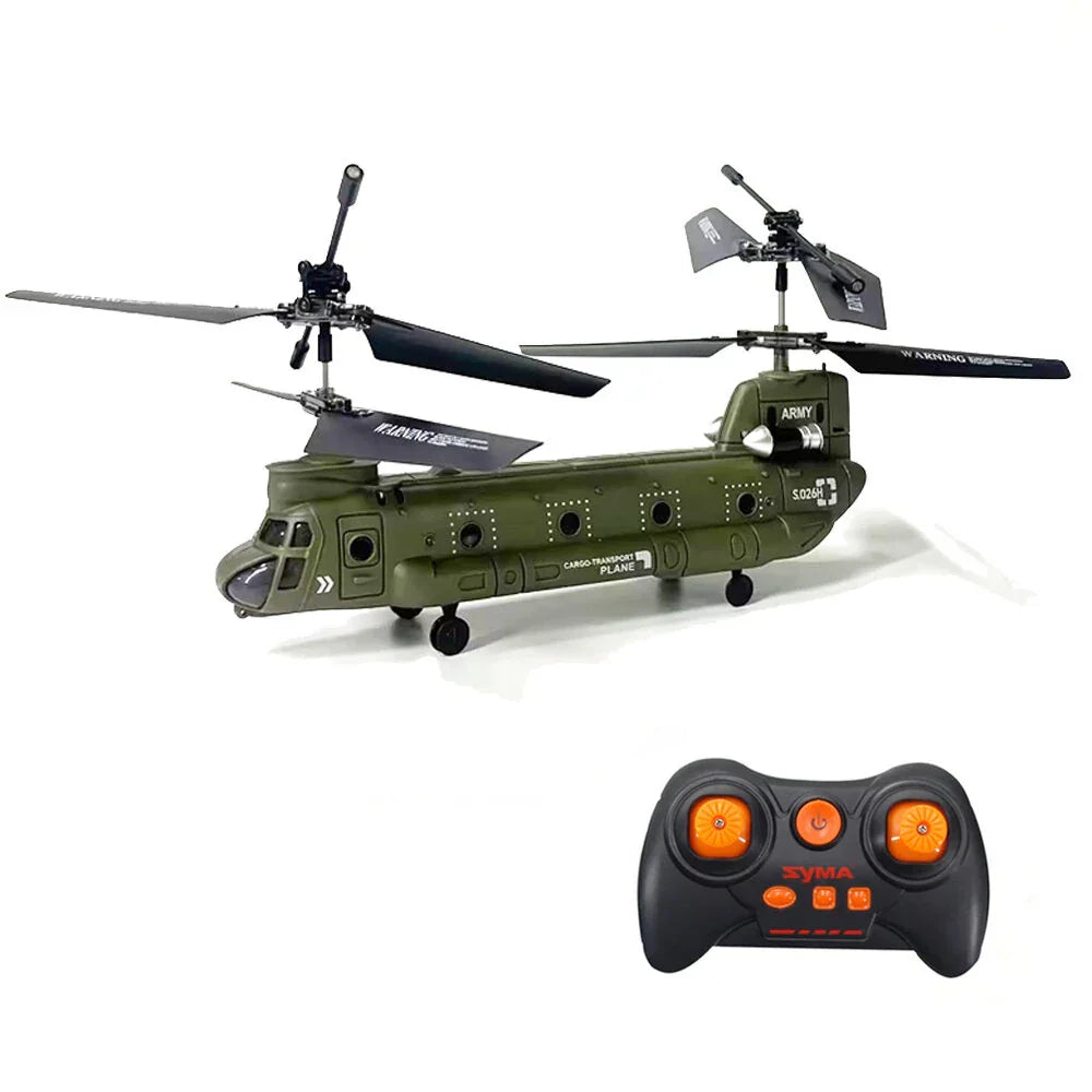 Hélicoptère télécommandé à double hélice à hauteur fixe, modèle réduit d'hélicoptère de transport militaire RC - Urbann-Vibe