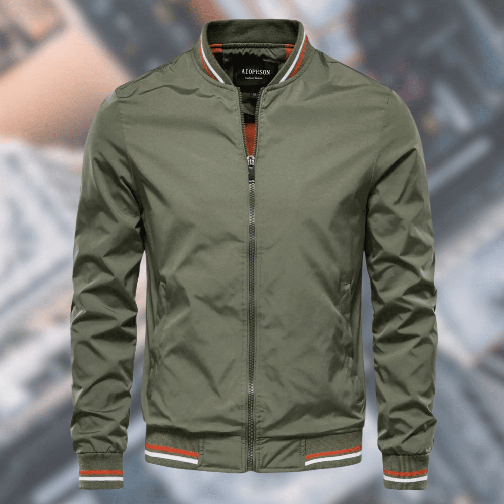 Julian bomber jacket water-resistant unisex stand-up collar ribbed cuffs all-season urban style