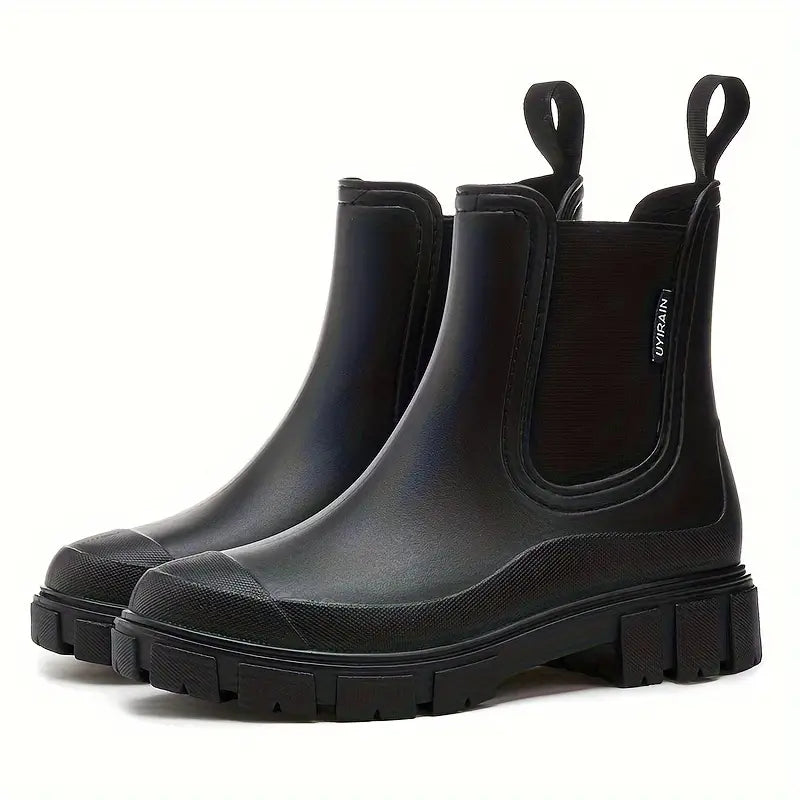 Raya women's black ankle boots thick grip sole chic timeless silhouette everyday comfort
