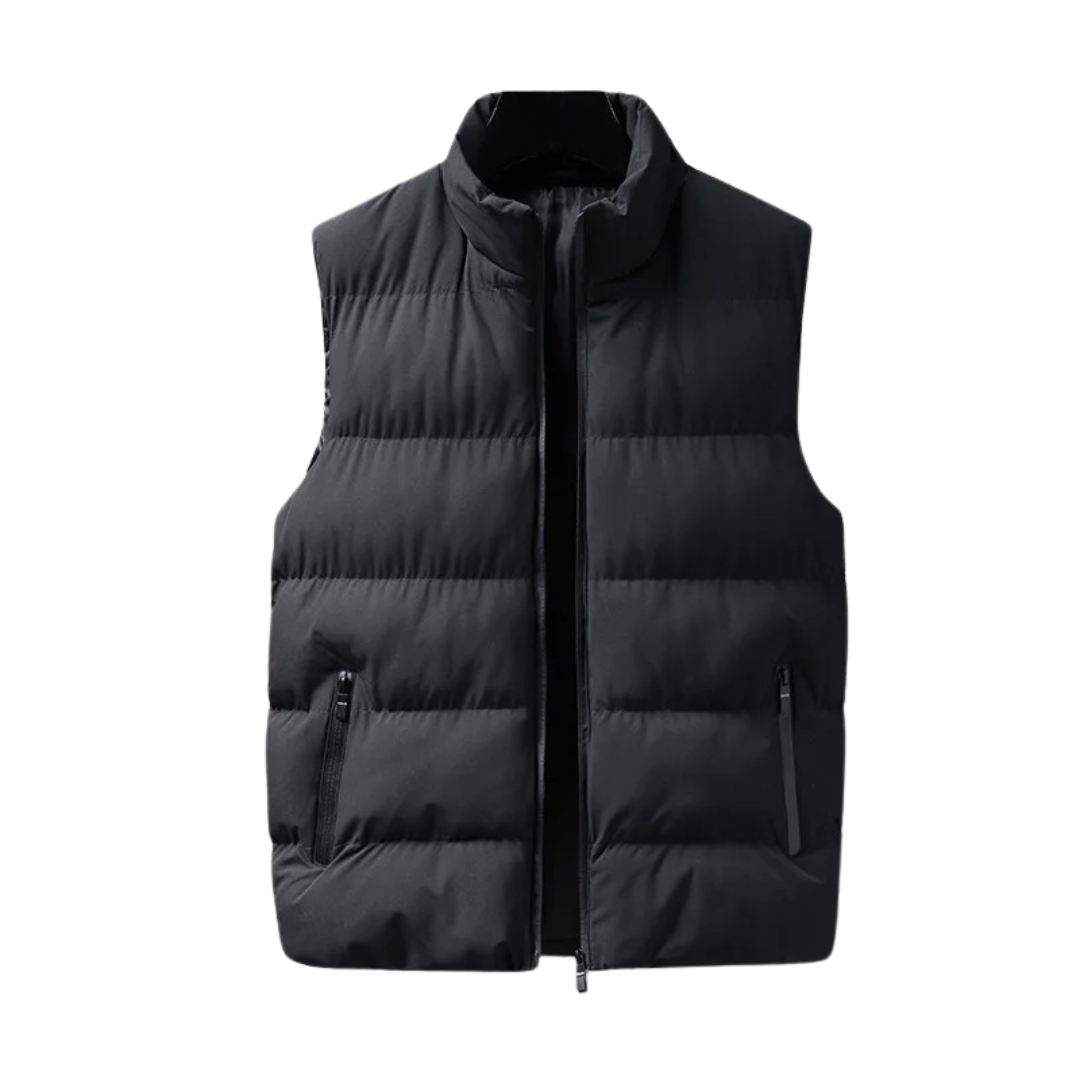 Men's lightweight quilted vest classic cut breathable fabric versatile layering outerwear all seasons