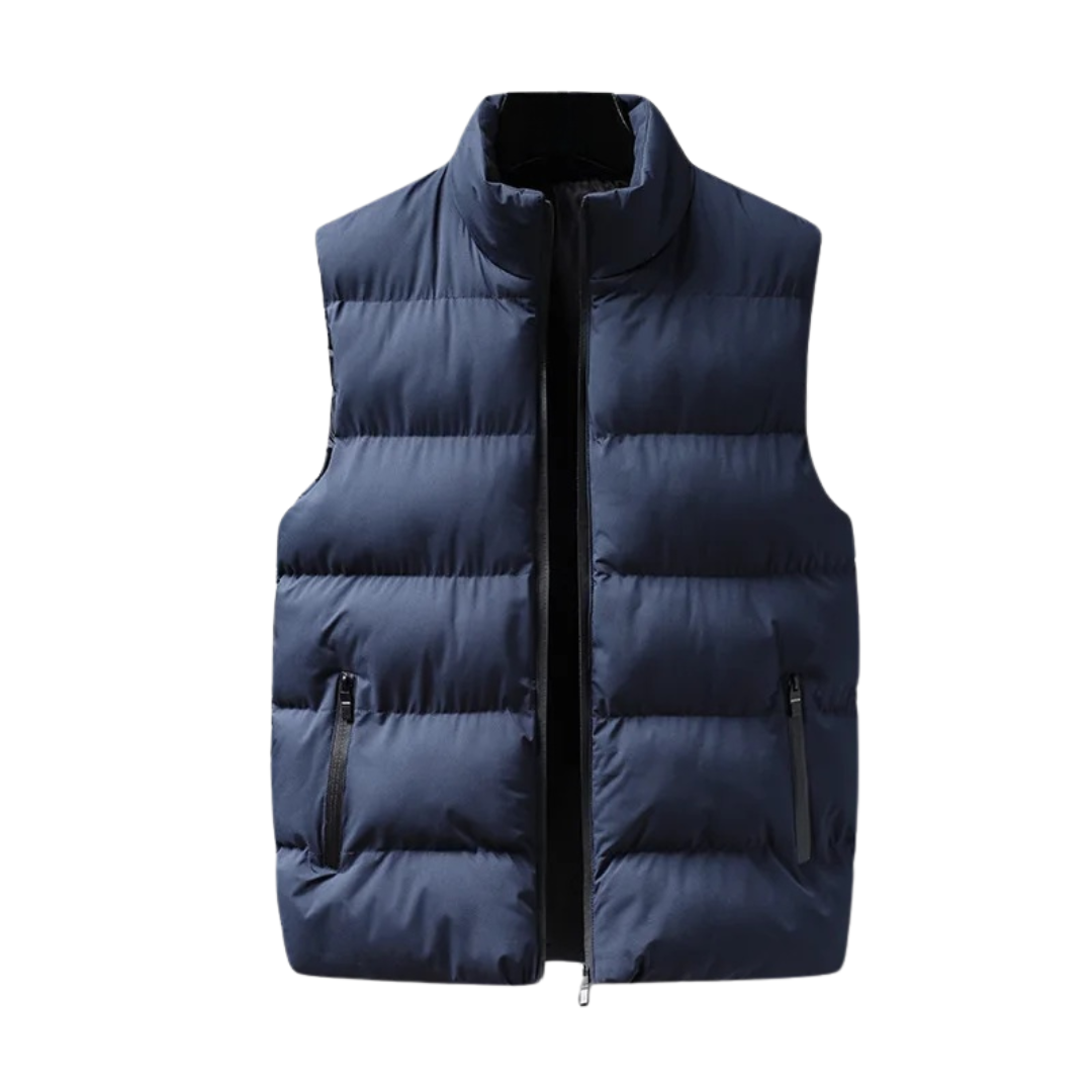 Men's lightweight quilted vest classic cut breathable layering outerwear versatile all-season style